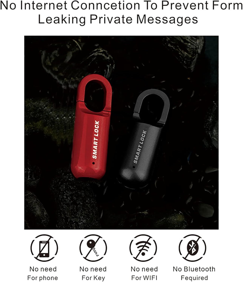 SecureTouch™ Fingerprint Smart Lock– USB Rechargeable Biometric Padlock for Luggage, Gym & Travel