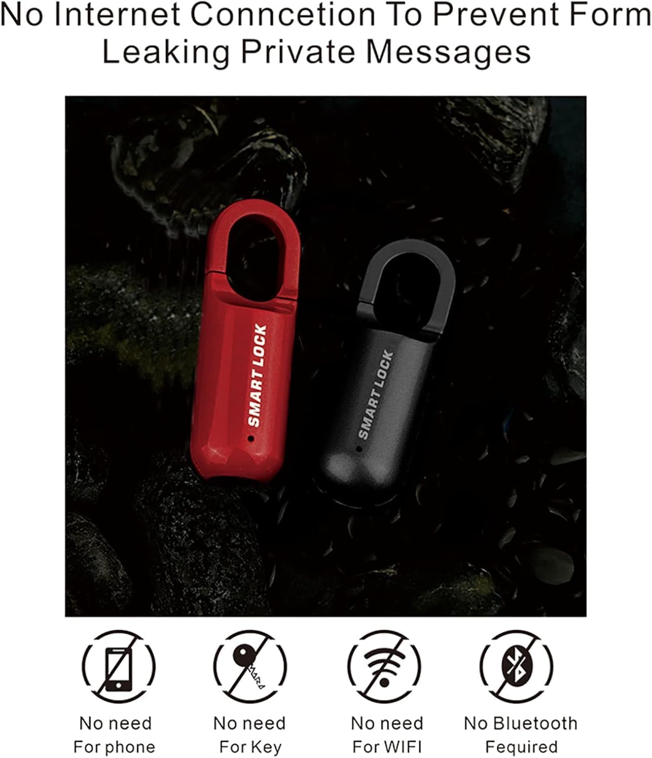 SecureTouch™ Fingerprint Smart Lock– USB Rechargeable Biometric Padlock for Luggage, Gym & Travel