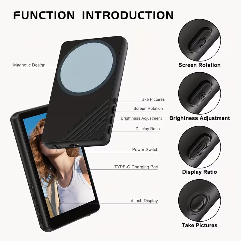 Selfie Vlog Screen for Smartphone – HD Magnetic Back Camera Monitor for iPhone & AndroidSelfie Vlog Screen for Smartphone