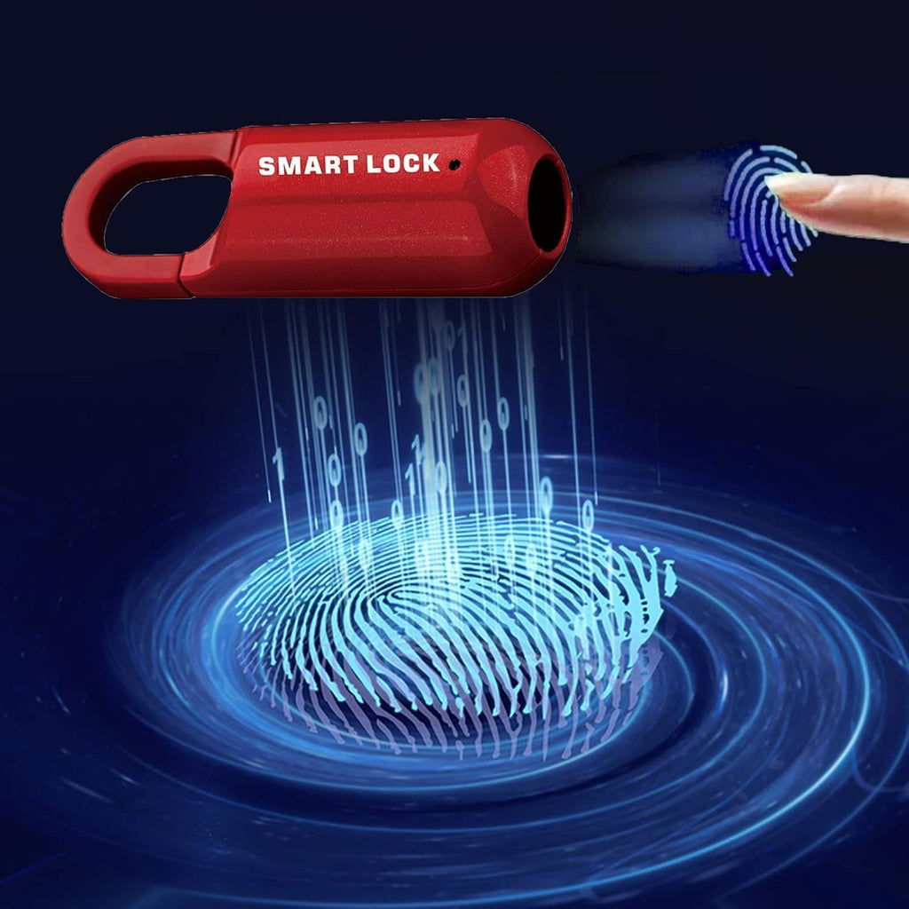 SecureTouch™ Fingerprint Smart Lock– USB Rechargeable Biometric Padlock for Luggage, Gym & Travel