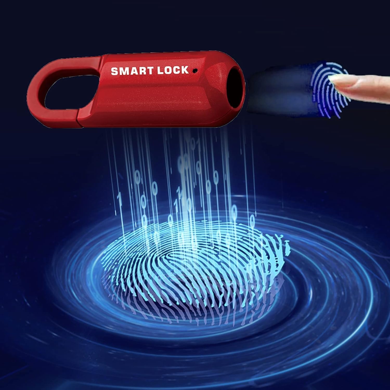 SecureTouch™ Fingerprint Smart Lock– USB Rechargeable Biometric Padlock for Luggage, Gym & Travel