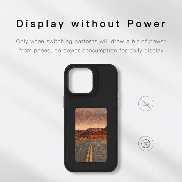 NFC E-ink display iPhone case|Customizable smart back cover (iPhone 13-17)